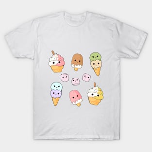 Kawaii Ice Cream Cones T-Shirt